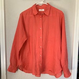 Uniqlo • linen button up